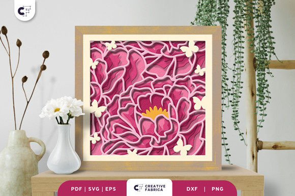 Download Floral Garden 3D Shadow Box SVG - Shadow Collection