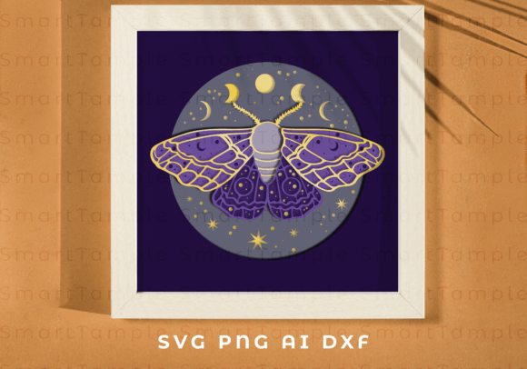 Download Celestial Moth Shadow Box, Butterfly Svg - Shadow Collection
