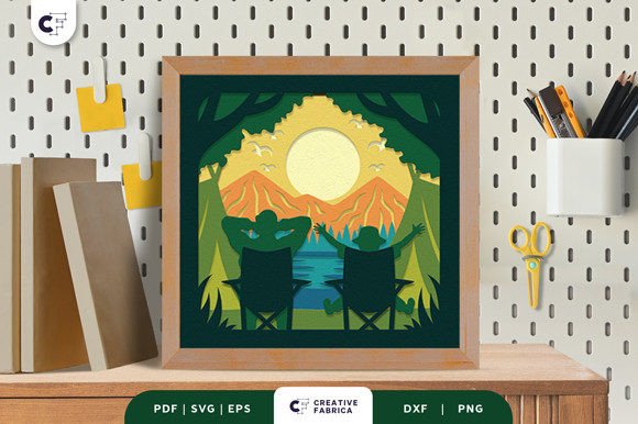 Download Camping with Dad 3D Shadow Box SVG - Shadow Collection