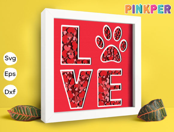 Download Love Paws Paper Cut Light Box Template - Box template Collection