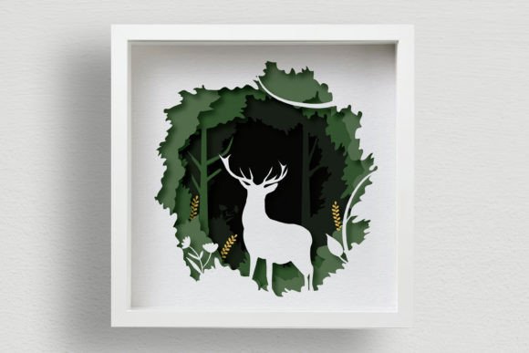 Download Deer Forest Shadow Box SVG, 3D Mandala - Shadow Collection