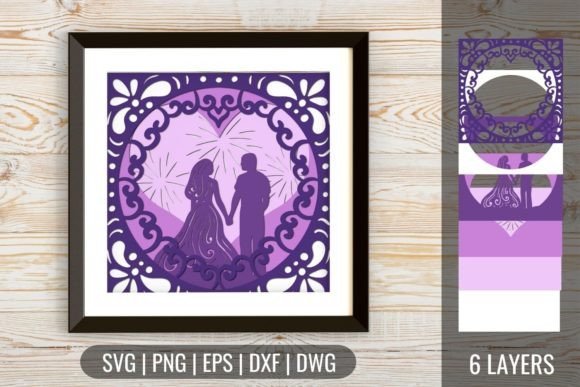 Download 3D Wedding Shadow Box 2 SVG - Wedding shadow box Collection