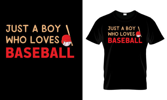 Download Just a Boy Who Loves Baseball T-Shirt - Premium Resources