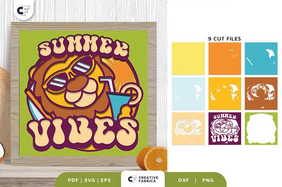 Download Lion in the Summer 3D Shadow Box - Shadow Collection