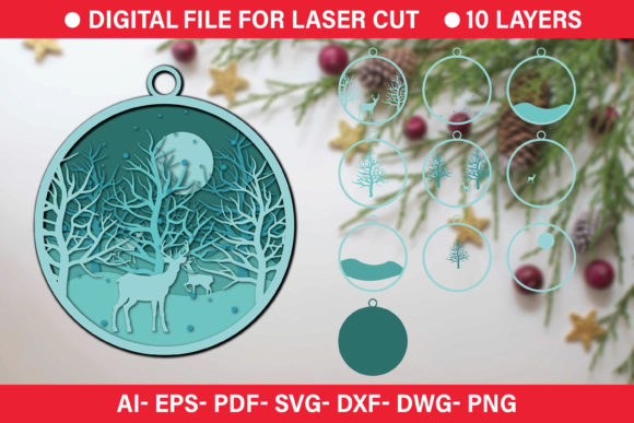 Download 3d Christmas Paper Cut SVG File - Svg file Collection