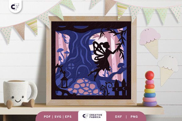 Download Fairy Fantasy World 3D Shadow Box SVG - Shadow Collection