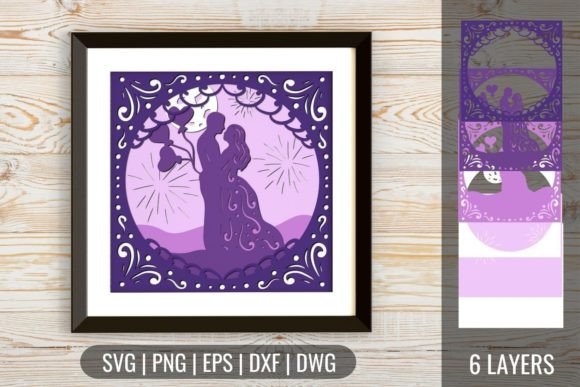 Download 3D Wedding Shadow Box 1 SVG - Wedding shadow box Collection