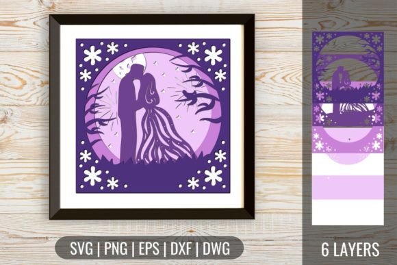 Download 3D Wedding Shadow Box 4 SVG - Wedding shadow box Collection