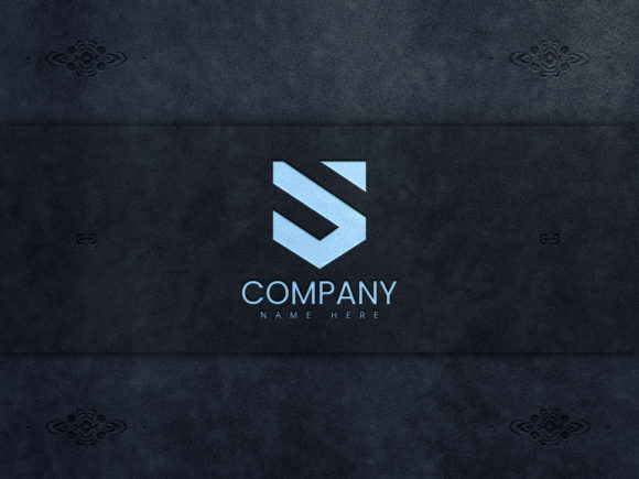 Download Embossed Logo Mockup with Blue Logo - Embossed logo mockup Collection