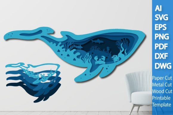 Download Summer Whale Deep Sea Layered SVG File - Svg file Collection