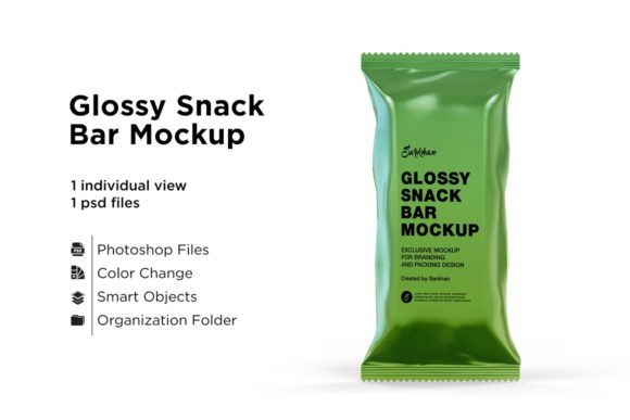 Download Glossy Snack Bar Mockup - Bar mockup Collection