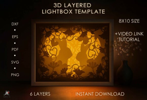 Download Love Heart Shadow Box SVG Template - Shadow Collection