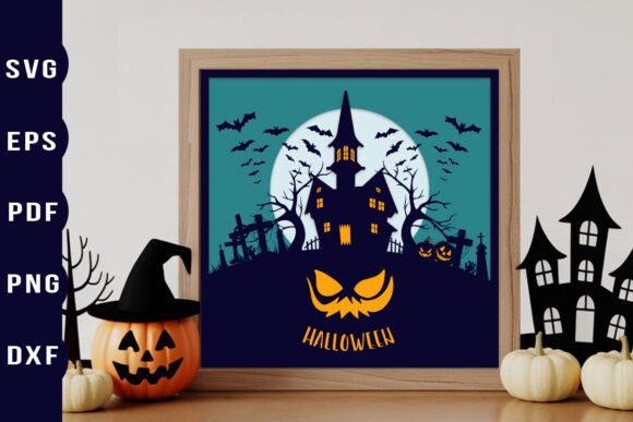 Download Halloween Haunted House 3d Layered Svg - Premium Resources