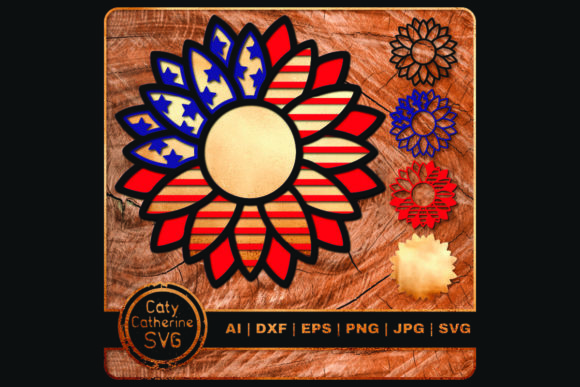Download Sunflower USA American Flag - Usa Collection