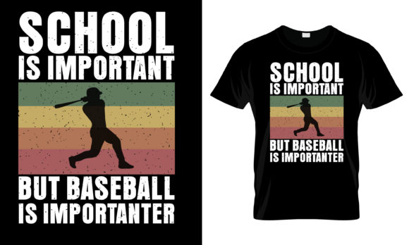 Download School is Important but Baseball T-Shirt - Premium Resources
