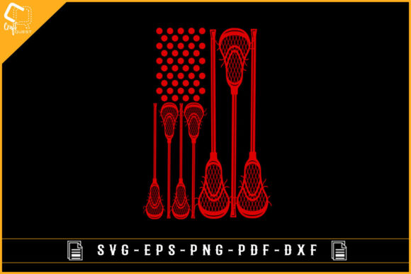 Download Lacrosse with USA Flag Gaming Design - Premium Resources