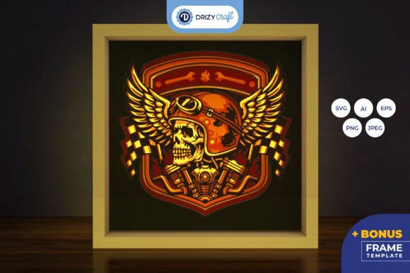 Download Skull Rider 3D Shadow Box - the Rider - Shadow Collection