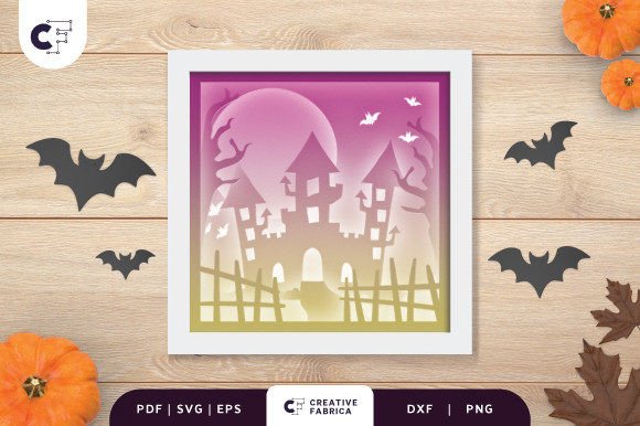 Download 3D Shadow Box Mystical Halloween Castle - Shadow Collection