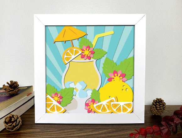 Download Summer Drink 3D Shadow Box Svg - Shadow Collection