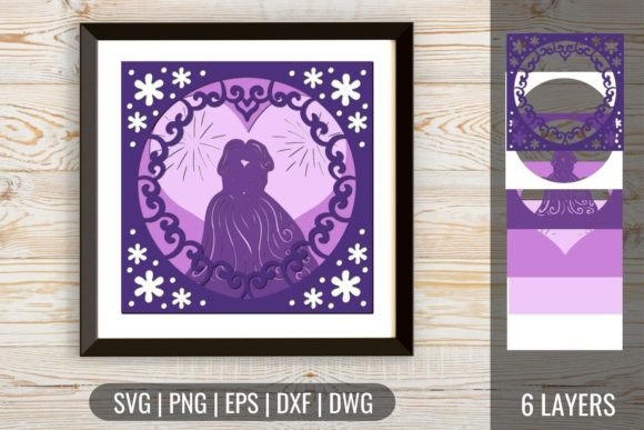 Download 3D Wedding Shadow Box 8 SVG - Wedding shadow box Collection