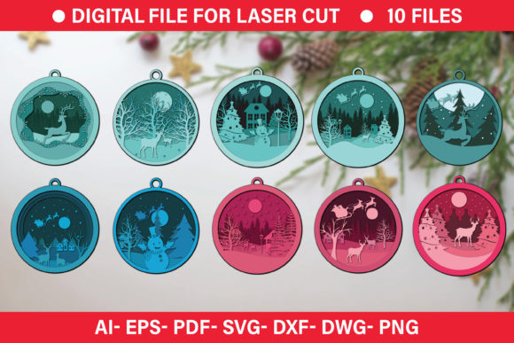 Download 3d Christmas Paper Cut SVG File Bundle - Svg file Collection