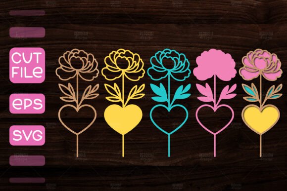 Download 3D Layered Peony Flower Laser Cut - Premium Resources