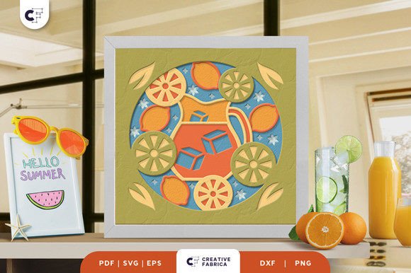 Download Fresh Drink Shadow Box Paper Cut - Shadow Collection