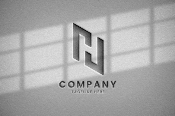 Download Realistic Embossed Logo Mockup on Wall - Embossed logo mockup Collection