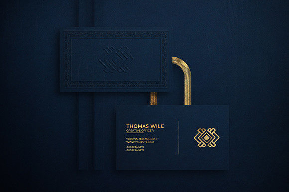 Download Embossed Logo Mockup on Business Card - Embossed logo mockup Collection