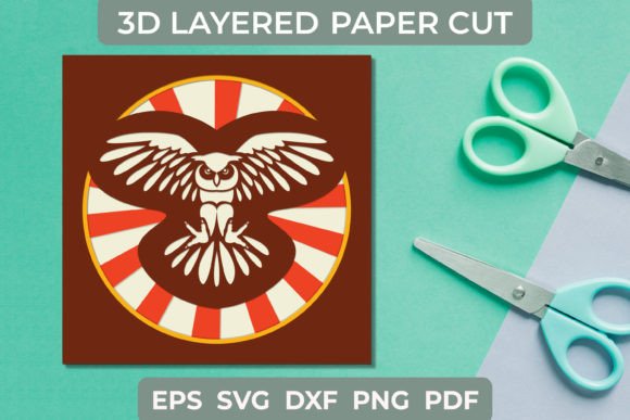 Download 3D Retro Owl Layered Paper Cut - Owl layered paper cut Collection
